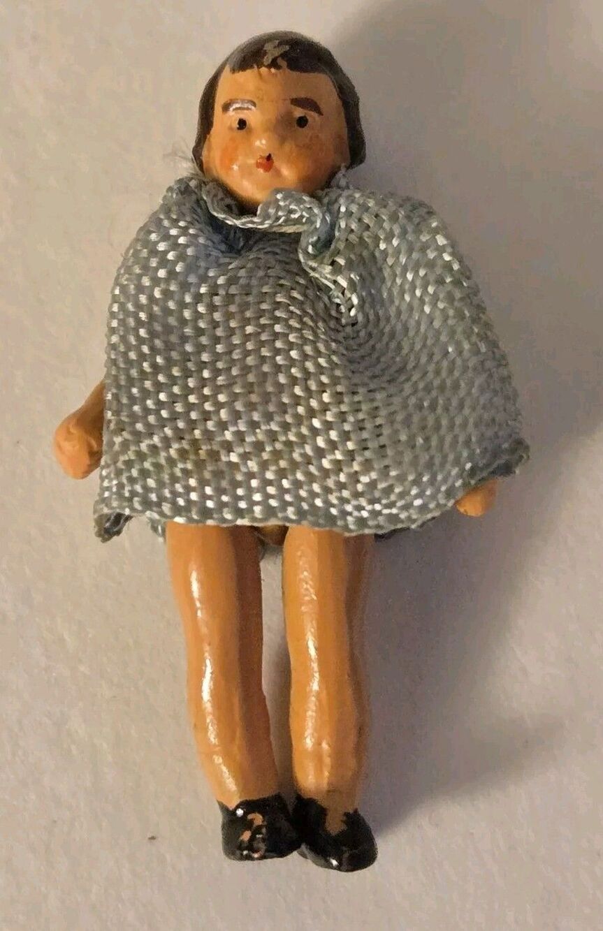 Rare German Hertwig Carl Horn Tiny 1" Jointed Miniature Doll - Picture 6 of 11